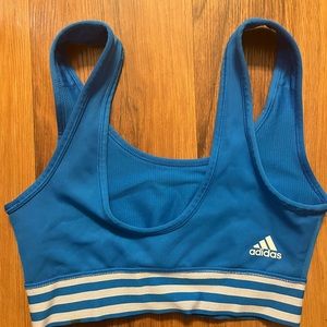 Blue adidas sport bra size small